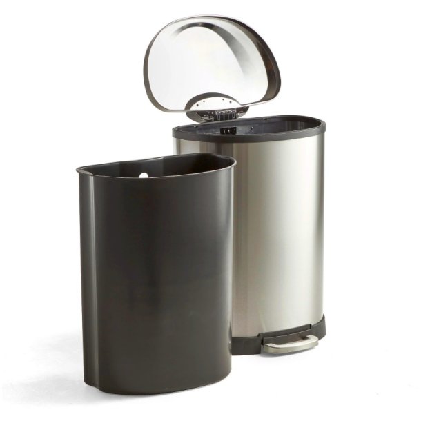Pedalspand - 50 liter - udtagelig inder beholder - SoftClose - Rustfri stl