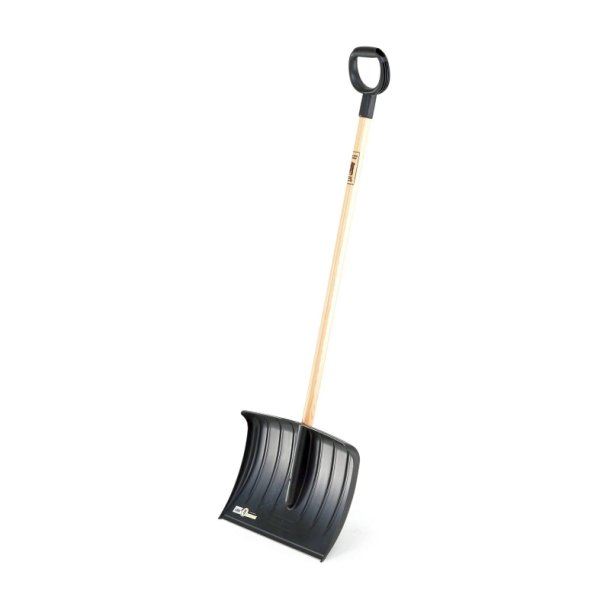 Sneskraber - klinge i slagfast plast - trskaft - 147 cm - Sort