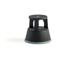 Elefantfod - Plast - Hjde 40 cm - Fjederhjul - sort