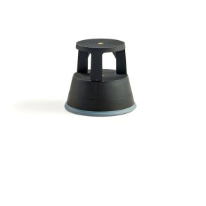 Elefantfod - Plast - Hjde 40 cm - Fjederhjul - sort