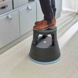 Elefantfod - Plast - Hjde 40 cm - Fjederhjul - sort