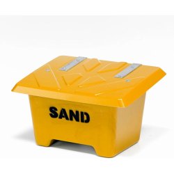 Sandboks/Saltboks - 65 Liter Gul sandbeholder med lg