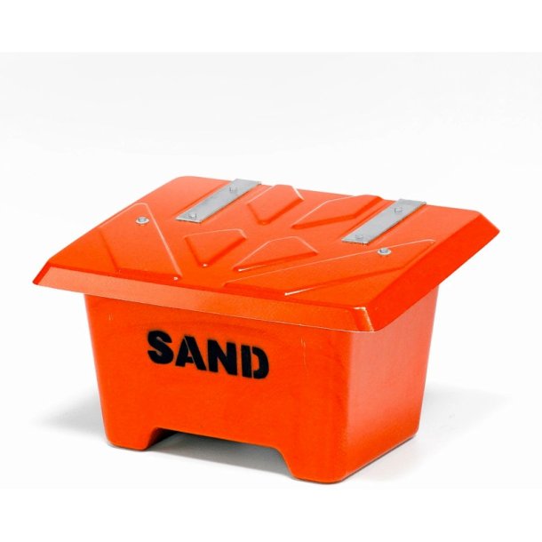 Sandboks/Saltboks - 65 Liter Orange sandbeholder med lg