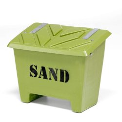 Sandboks/Saltboks - 130 Liter Grn sandbeholder med lg
