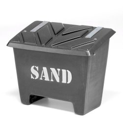 Sandboks/Saltboks - 130 Liter Sort sandbeholder med lg