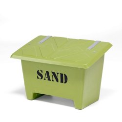 Sandboks/Saltboks - 250 Liter Grn sandbeholder med lg