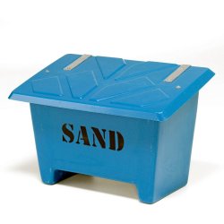 Sandboks/Saltboks - 250 Liter Bl sandbeholder med lg