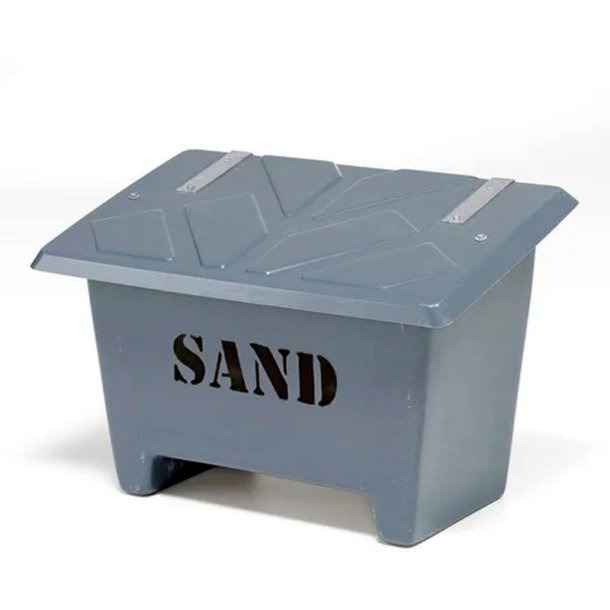 Sandboks/Saltboks - 250 Liter Gr sandbeholder med lg
