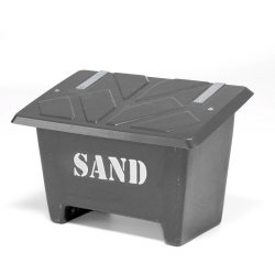Sandboks/Saltboks - 250 Liter Sort sandbeholder med lg
