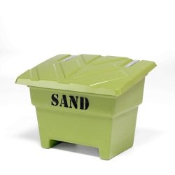 Sandboks/Saltboks - 350 Liter Grn sandbeholder med lg