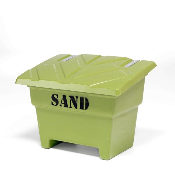 Sandboks/Saltboks - 350 Liter Grn sandbeholder med lg