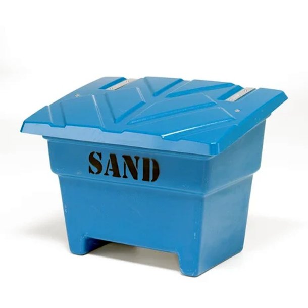 Sandboks/Saltboks - 350 Liter Bl sandbeholder med lg