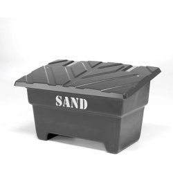 Sandboks/Saltboks - 550 Liter Sort sandbeholder med lg