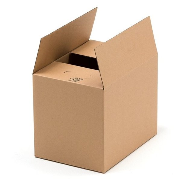 Papkasse 35x25x25cm - 25 stk. af B�lgepap med hurtig bund