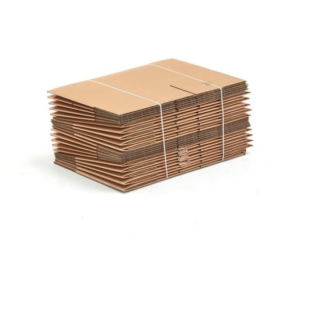 Papkasse 35x25x25cm - 25 stk. af B�lgepap med hurtig bund