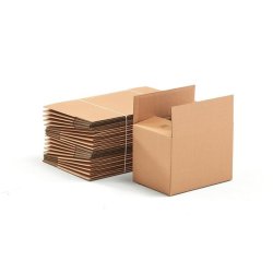 Papkasse 35x25x25cm - 25 stk. af B�lgepap med hurtig bund