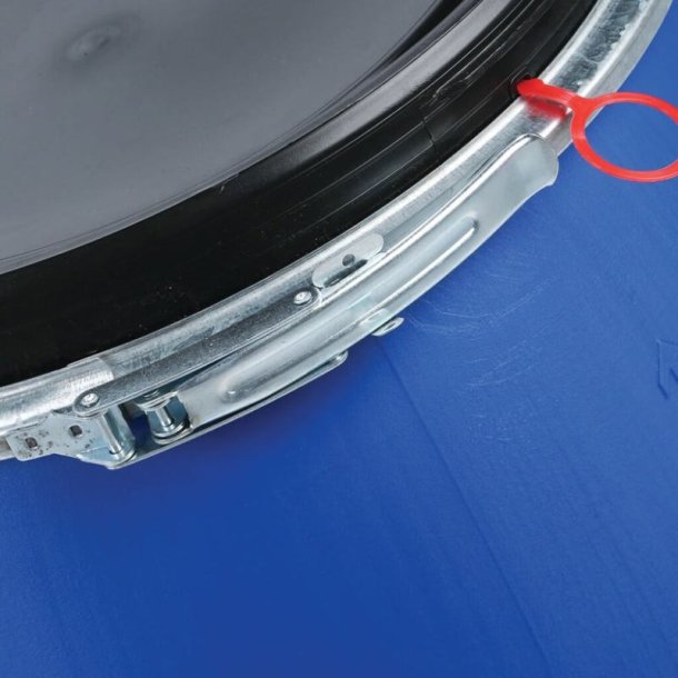 Plasttnde med lg og spndebnd - 120 Liter bl