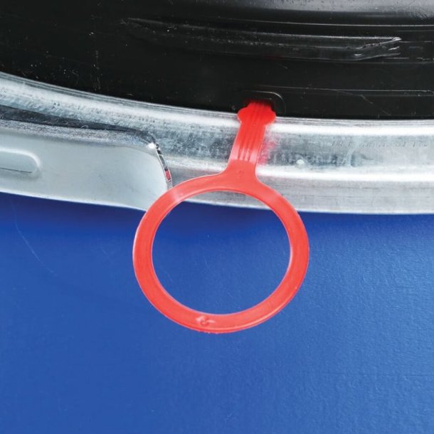 Plasttnde med lg og spndebnd - 120 Liter bl