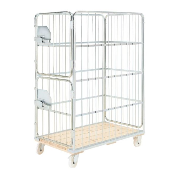 Rullecontainer - JORDAN 450 kg - El forzinket stl - 1195x745x1700 mm - uden bremser 