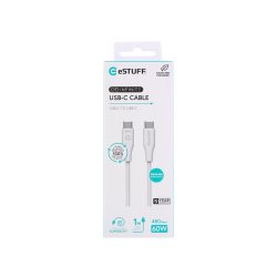 eSTUFF - ES604170 - USB 2.0 - USB C - Male - Straight - Nickel - Recycled Thermoplastic Elastomer (rTPE)