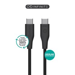 eSTUFF - ES604180 - USB 2.0 - USB C - Male - Straight - Nickel - Recycled Thermoplastic Elastomer (rTPE)