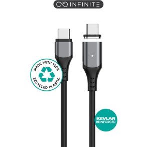 eSTUFF - ES604265 - USB 2.0 - USB C - Male - Straight - Nickel - Recycled Thermoplastic Elastomer (rTPE)