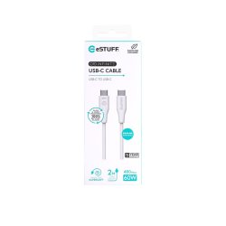 eSTUFF - ES604270 - USB 2.0 - USB C - Male - Straight - Nickel - Recycled Thermoplastic Elastomer (rTPE)