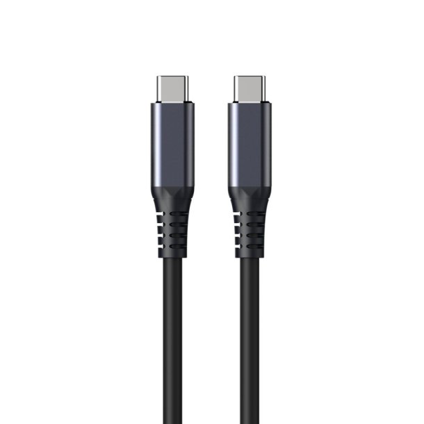 eSTUFF - ES604520 - USB4 Gen 3x2 - USB C - Male - Straight - Nickel - Recycled Thermoplastic Elastomer (rTPE)