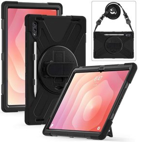 eSTUFF - Galaxy Tab S12+ AUSTIN Defender without built-in screen protector. Black - 2 - Polycarbonate (PC) - Black - Sam