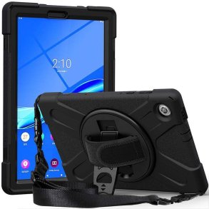 eSTUFF - AUSTIN Defender Case for Lenovo TAB M10 HD 2nd Gen TB-X306X - Black - 2 - Polycarbonate (PC) - Black - Lenovo -