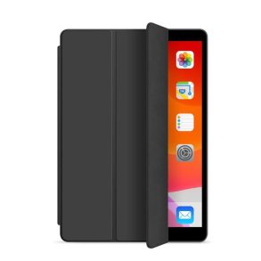 eSTUFF - DENVER Folio Case for iPad 9.7 2018/2017- Black PU leather/Clear - 2 - Folio - PU leather - Black - Apple - Mag