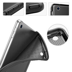 eSTUFF - DENVER Folio Case for iPad 9.7 2018/2017- Black PU leather/Clear - 2 - Folio - PU leather - Black - Apple - Mag