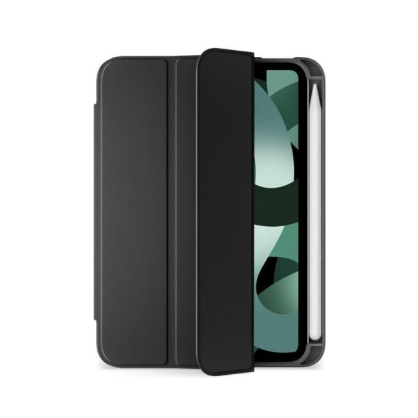eSTUFF - ES68201151-BULK - 2 - Folio - PU leather - Black, Transparent - Apple - Magnetic closure