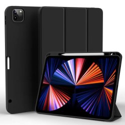 eSTUFF - ES68201400-BULK - 2 - Folio - PU leather - Black, Transparent - Apple - Magnetic closure