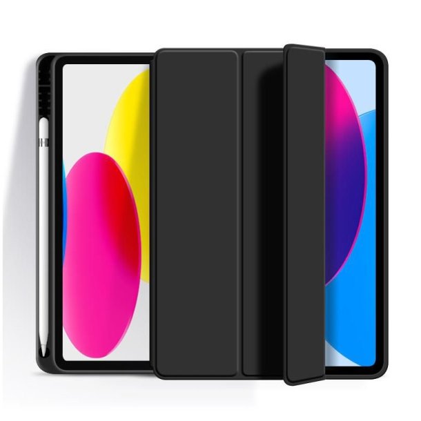 eSTUFF - ES68204001-BULK - 2 - Folio - PU leather - Black - Apple - Magnetic closure