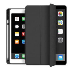 eSTUFF - SEATTLE Pencil Case iPad 9.7 2018/2017 - Black PU leather - 2 - Folio - PU leather - Black - Apple - Magnetic c