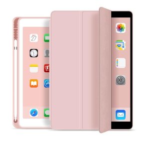 eSTUFF - SEATTLE Pencil Case for iPad 9.7 2018/2017 - Pink PU leather - 2 - Folio - PU leather - Pink - Apple - Magnetic