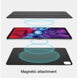 eSTUFF - COLORADO Magnet Case for iPad Pro 11 2022/2021/2020 - Black - 2 - Folio - PU leather - Black - Apple - Magnetic