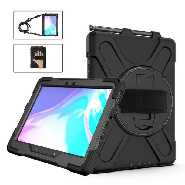eSTUFF - CHICAGO Full Body Defender Case for Samsung Galaxy Tab Active Pro/Active 4 Pro - Black - 2 - Polycarbonate (PC)