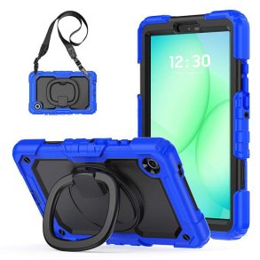 eSTUFF - Galaxy Tab A9/A11 MEMPHIS Full Body Defender Case with built-in screen protector. Blue - 2 - Polycarbonate (PC)