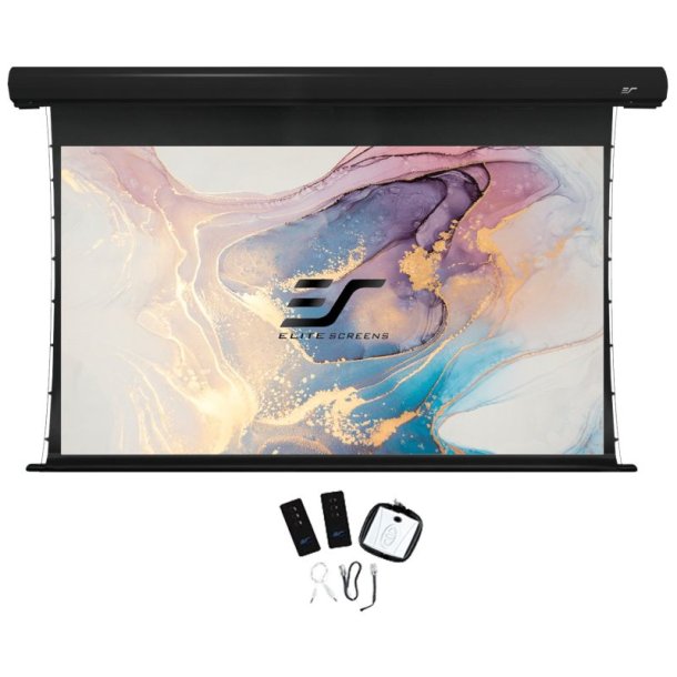 Elitescreens elektrisk projektorlrred Saker SKT150UHW2-E24 - 150" - 16:9 - MaxWhite FG - TabTension