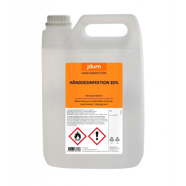 PLUM H�nddesinfektion 85% Flydende 5 l dunk